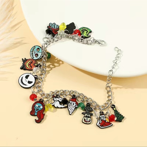 🌟Pick Any 2/$24 Sale Nightmare Before Christmas Charm Bracelet - Picture 3 of 11